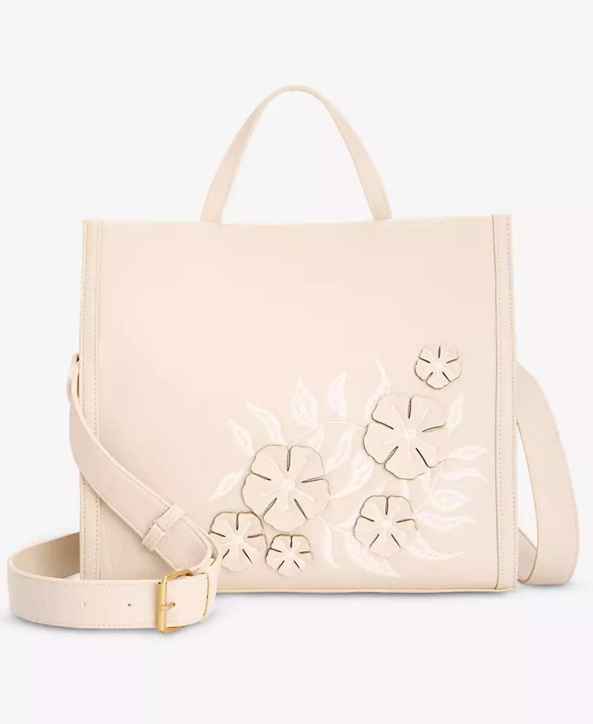 Orina Elegant Floral Cream Tote Bag for Women – Embroidered Shoulder & Handbag