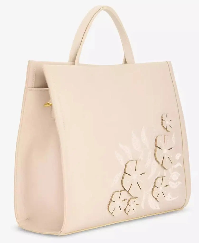 Orina Elegant Floral Cream Tote Bag for Women – Embroidered Shoulder & Handbag