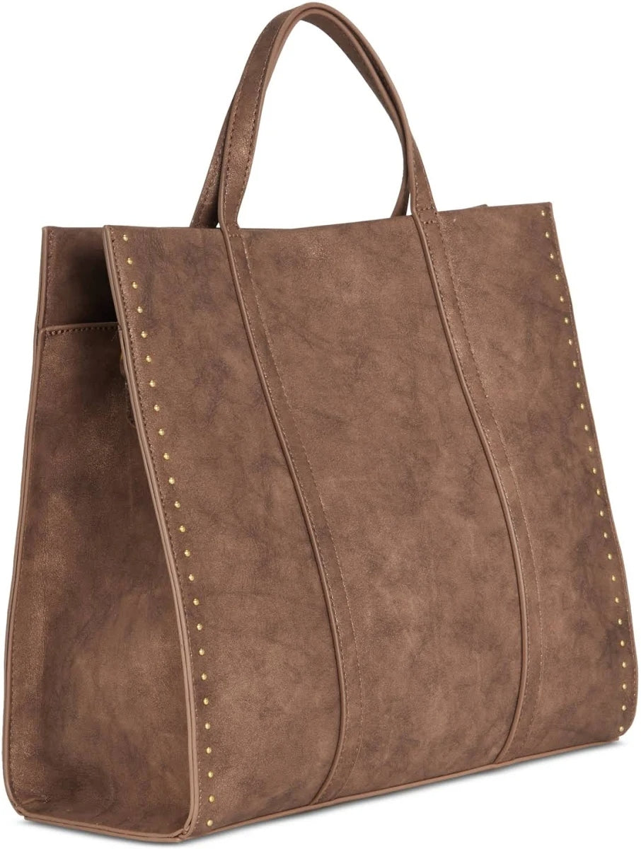 Orina Vintage Brown Tote Bag for Women – Large Capacity Shoulder & Handbag