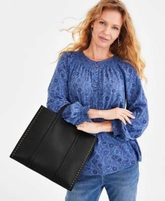Orina Classic Black Tote Bag for Women – Large Capacity Shoulder & Handbag